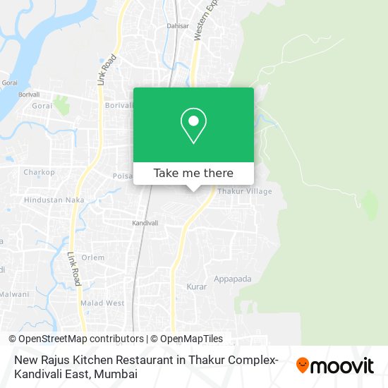 New Rajus Kitchen Restaurant in Thakur Complex-Kandivali East map