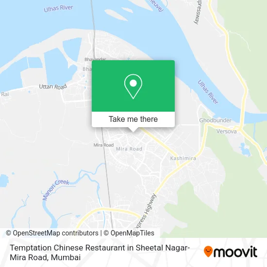Temptation Chinese Restaurant in Sheetal Nagar-Mira Road map