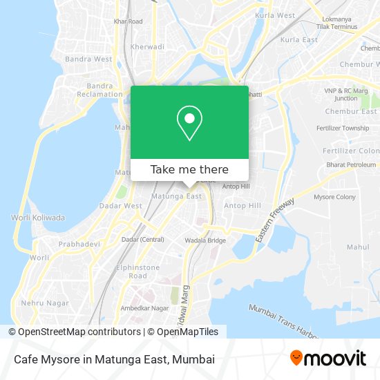 Cafe Mysore in Matunga East map