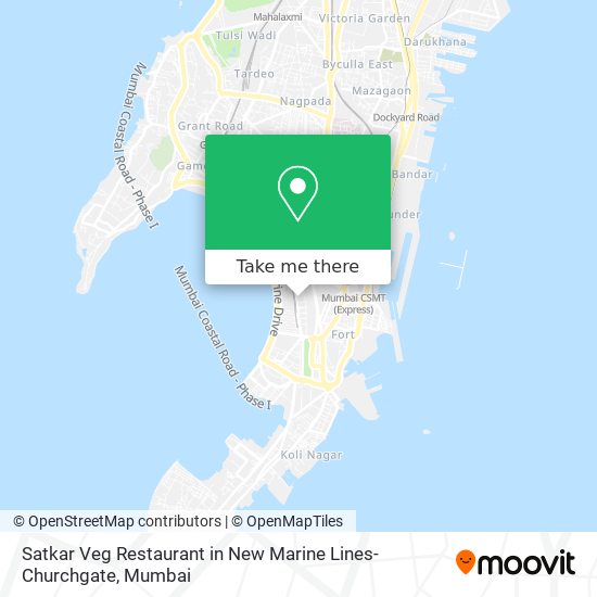 Satkar Veg Restaurant in New Marine Lines-Churchgate map