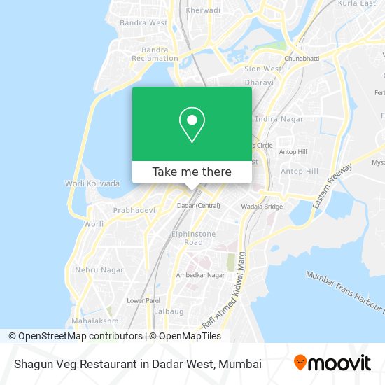 Shagun Veg Restaurant in Dadar West map