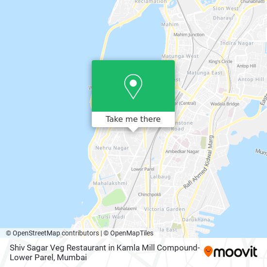 Shiv Sagar Veg Restaurant in Kamla Mill Compound-Lower Parel map