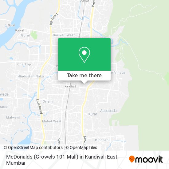 McDonalds (Growels 101 Mall) in Kandivali East map