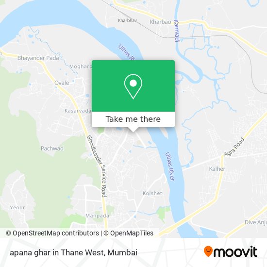 apana ghar in Thane West map