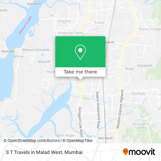 S T Travels in Malad West map
