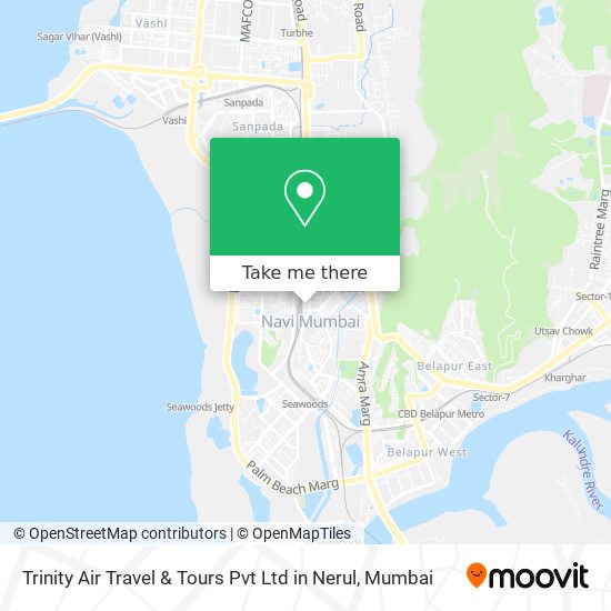 Trinity Air Travel & Tours Pvt Ltd in Nerul map