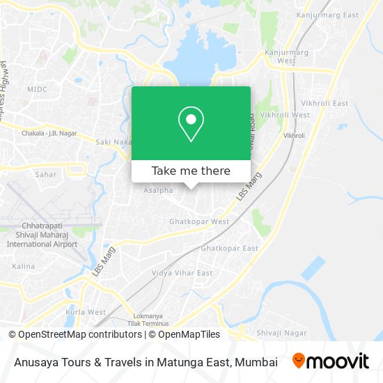 Anusaya Tours & Travels in Matunga East map