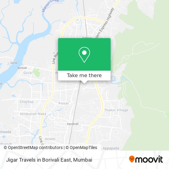 Jigar Travels in Borivali East map