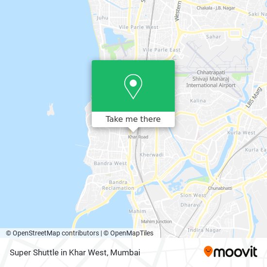 Super Shuttle in Khar West map