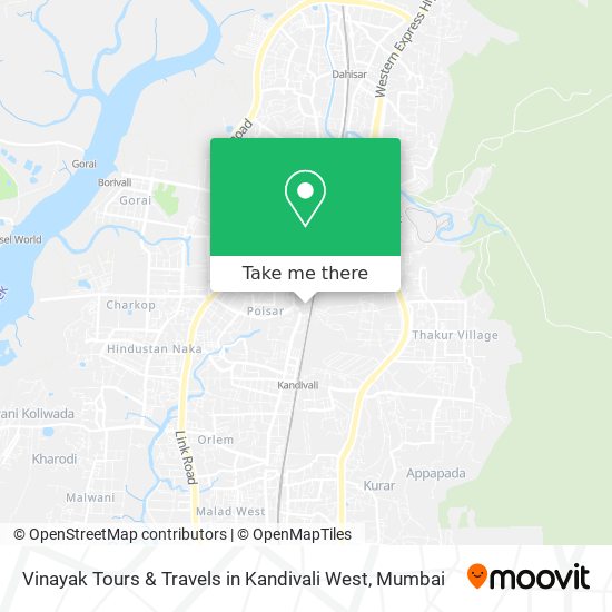 Vinayak Tours & Travels in Kandivali West map