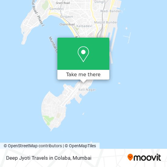 Deep Jyoti Travels in Colaba map