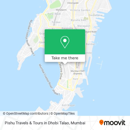 Pishu Travels & Tours in Dhobi Talao map