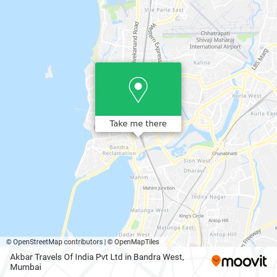 Akbar Travels Of India Pvt Ltd in Bandra West map