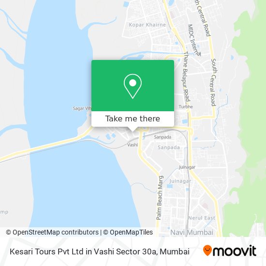 Kesari Tours Pvt Ltd in Vashi Sector 30a map