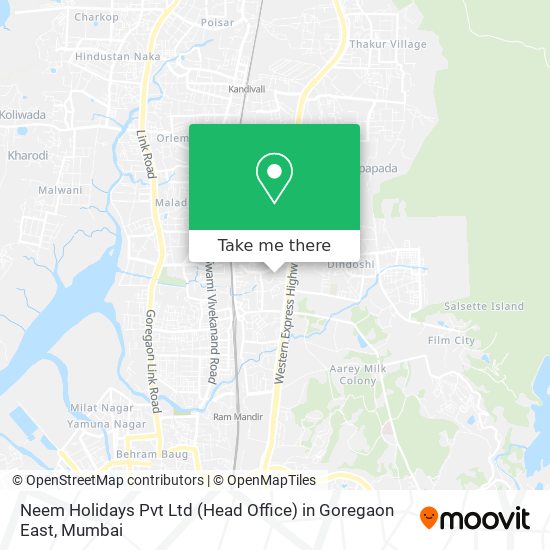 Neem Holidays Pvt Ltd (Head Office) in Goregaon East map