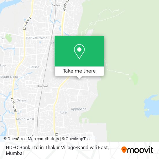 HDFC Bank Ltd in Thakur Village-Kandivali East map