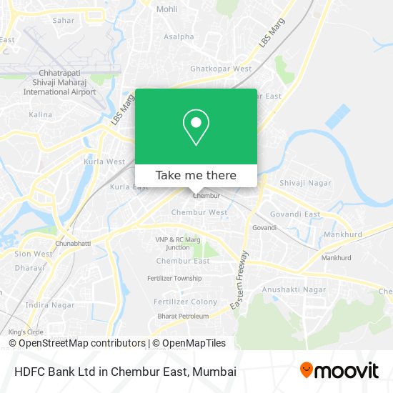 HDFC Bank Ltd in Chembur East map