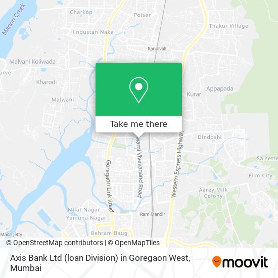 Axis Bank Ltd (loan Division) in Goregaon West map