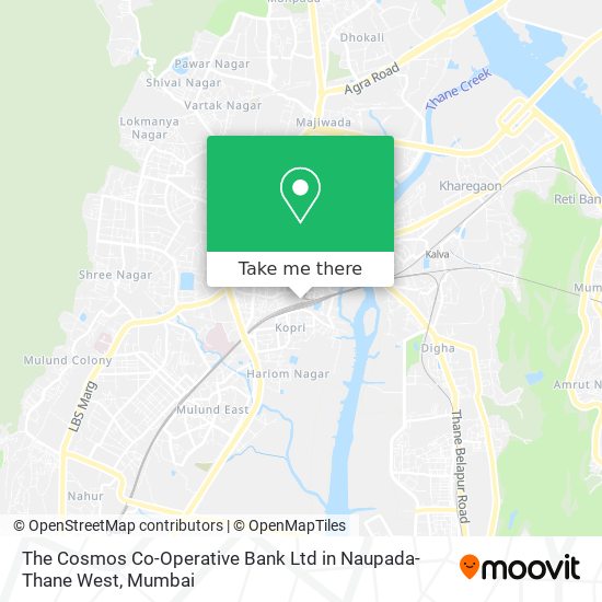 The Cosmos Co-Operative Bank Ltd in Naupada-Thane West map