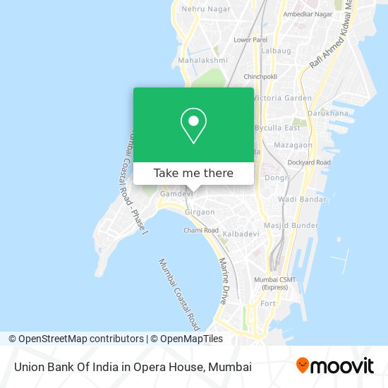 Union Bank Of India in Opera House map