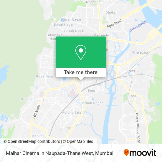 Malhar Cinema in Naupada-Thane West map