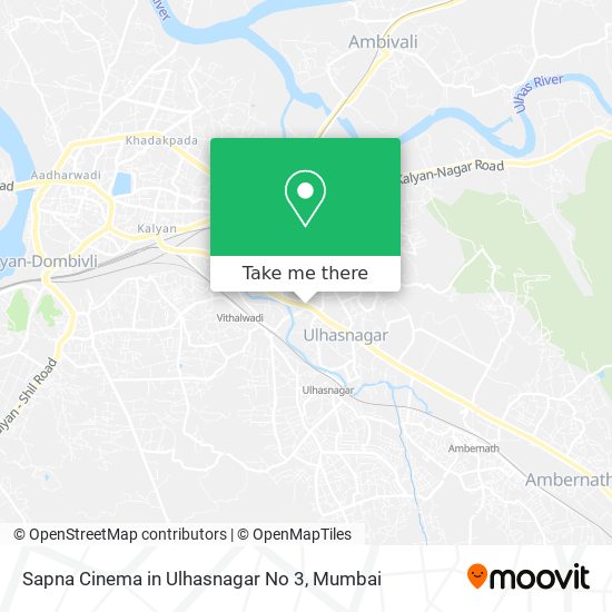 Sapna Cinema in Ulhasnagar No 3 map