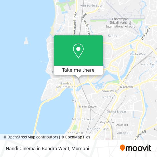 Nandi Cinema in Bandra West map