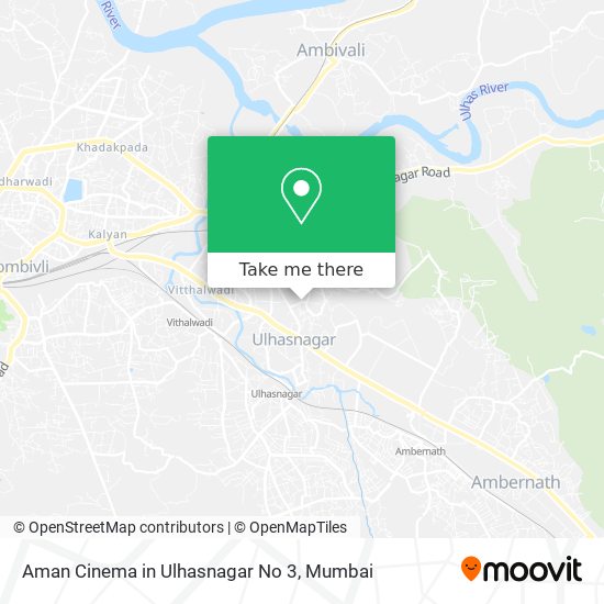 Aman Cinema in Ulhasnagar No 3 map