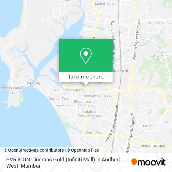 PVR ICON Cinemas Gold (Infiniti Mall) in Andheri West map