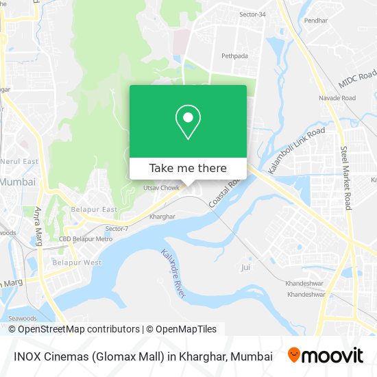 INOX Cinemas (Glomax Mall) in Kharghar map