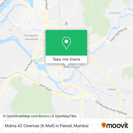 Mukta A2 Cinemas (K Mall) in Panvel map