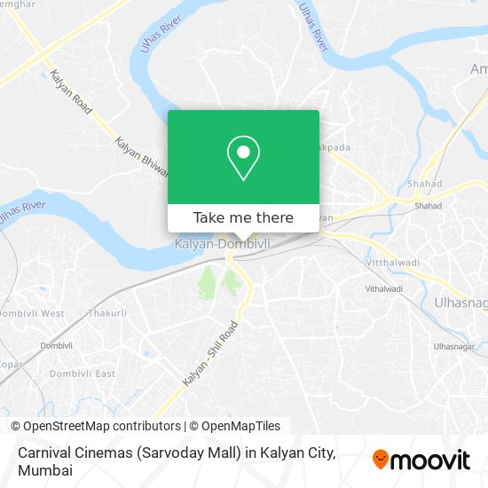Carnival Cinemas (Sarvoday Mall) in Kalyan City map
