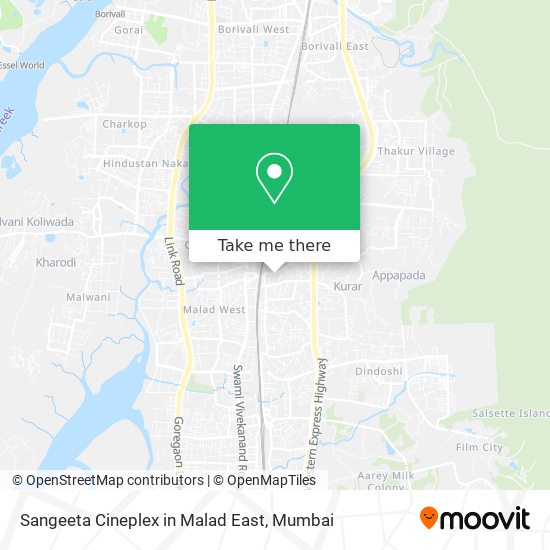 Sangeeta Cineplex in Malad East map