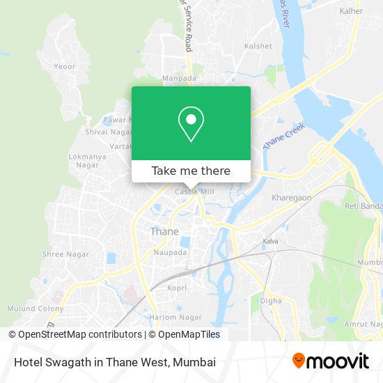 Hotel Swagath in Thane West map