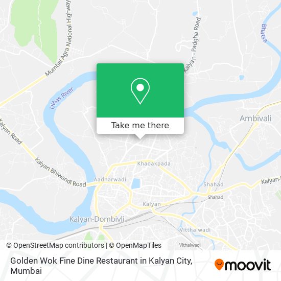 Golden Wok Fine Dine Restaurant in Kalyan City map
