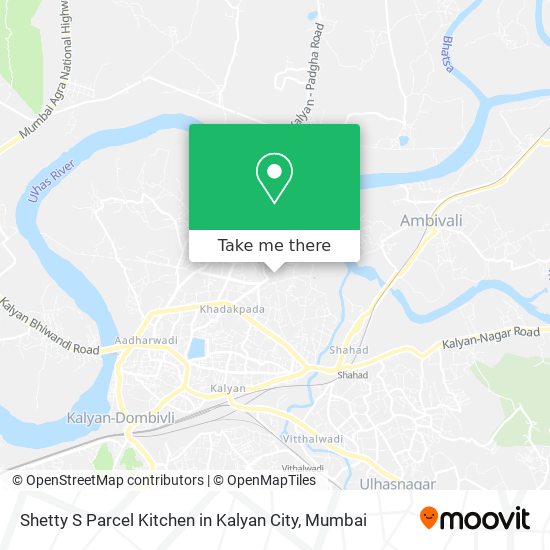 Shetty S Parcel Kitchen in Kalyan City map
