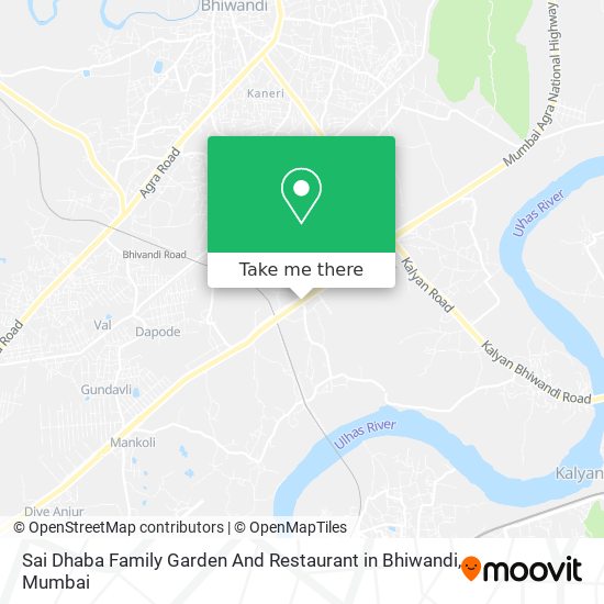 Sai Dhaba Family Garden And Restaurant in Bhiwandi map
