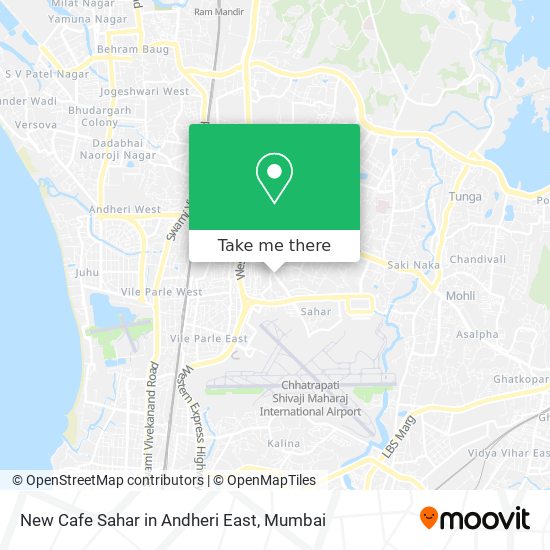 New Cafe Sahar in Andheri East map