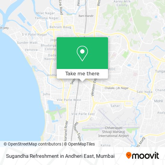 Sugandha Refreshment in Andheri East map