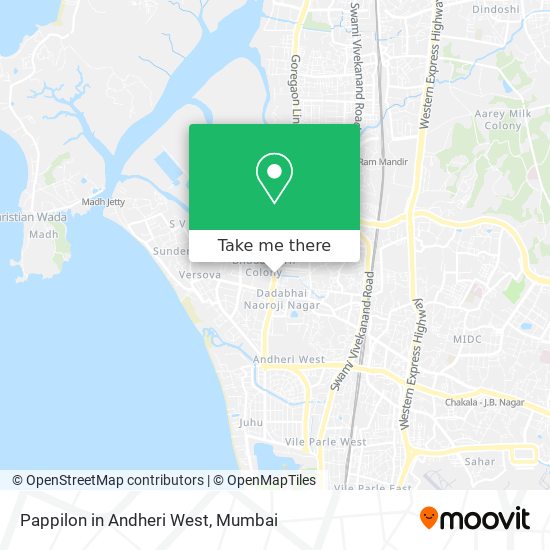 Pappilon in Andheri West map