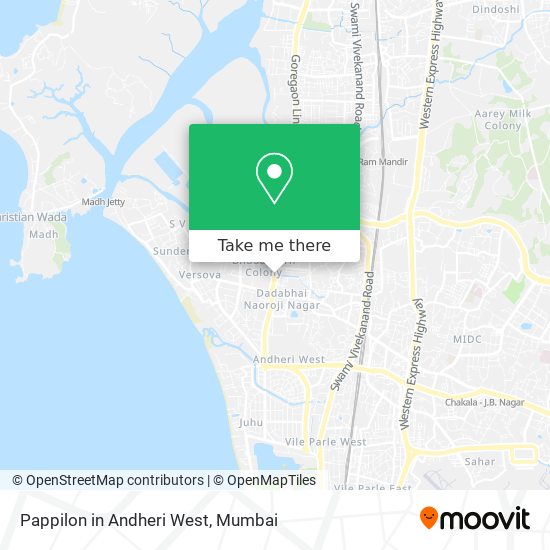 Pappilon in Andheri West map