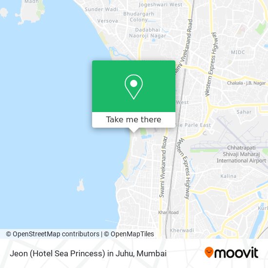 Jeon (Hotel Sea Princess) in Juhu map