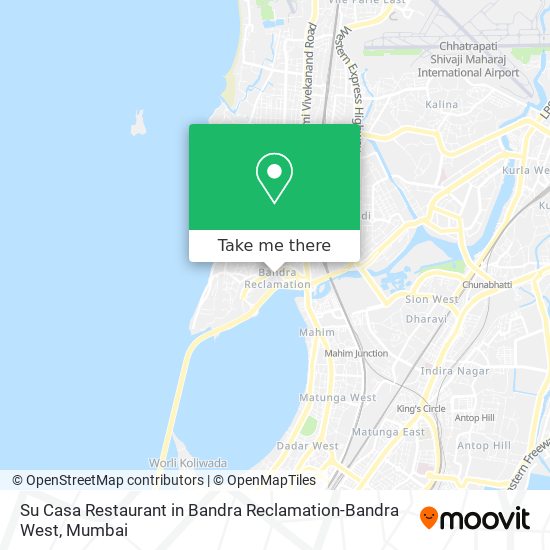 Su Casa Restaurant in Bandra Reclamation-Bandra West map