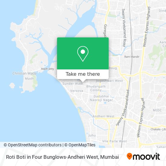 Roti Boti in Four Bunglows-Andheri West map