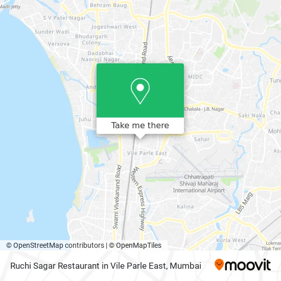 Ruchi Sagar Restaurant in Vile Parle East map