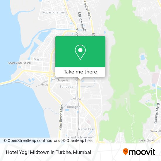 Hotel Yogi Midtown in Turbhe map