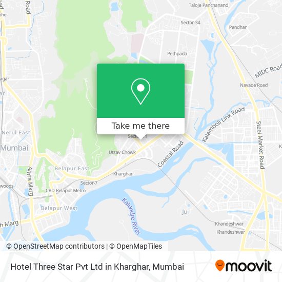 Hotel Three Star Pvt Ltd in Kharghar map