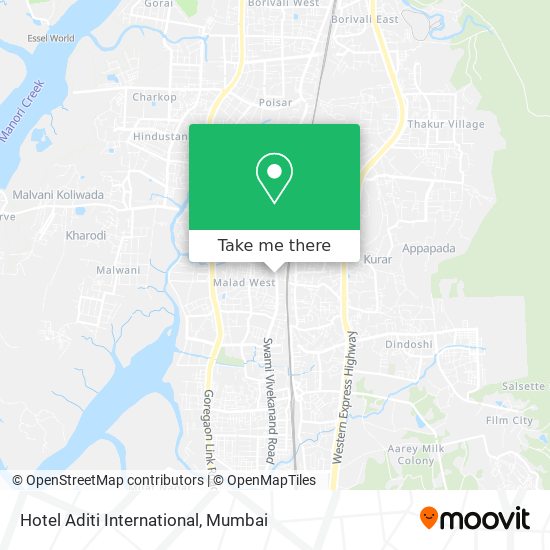 Hotel Aditi International map