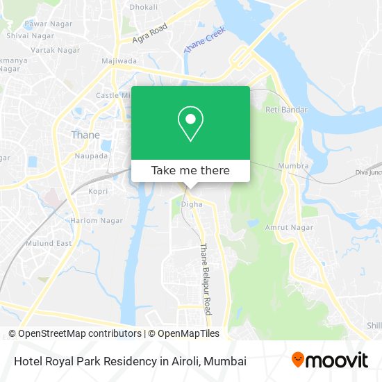 Hotel Royal Park Residency in Airoli map