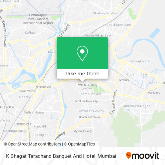 K Bhagat Tarachand Banquet And Hotel map